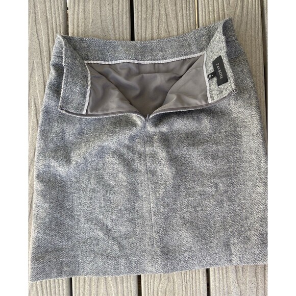 Talbots Wool Blend Herringbone Pencil Skirt Gray Lined Size 4 Classic Career - Picture 9 of 11